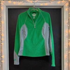 Obermeyer Vintage Vibrant Green Fleece Pullover